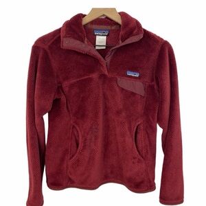 Patagonia Re Tool Snap T Burgundy Fleece Pullover Sweatshirt
